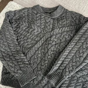 J Crew - Women's Medium Cable Knit Sweater - Gray